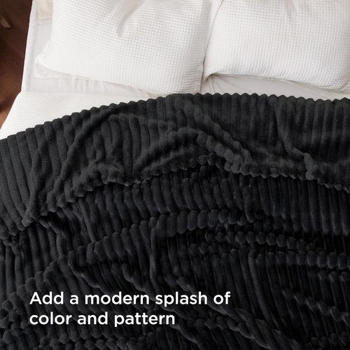 Bedsure GentleSoft Blanket - Cozy Black California King Size Throw, 102x96 Inches for Ultimate Comfort