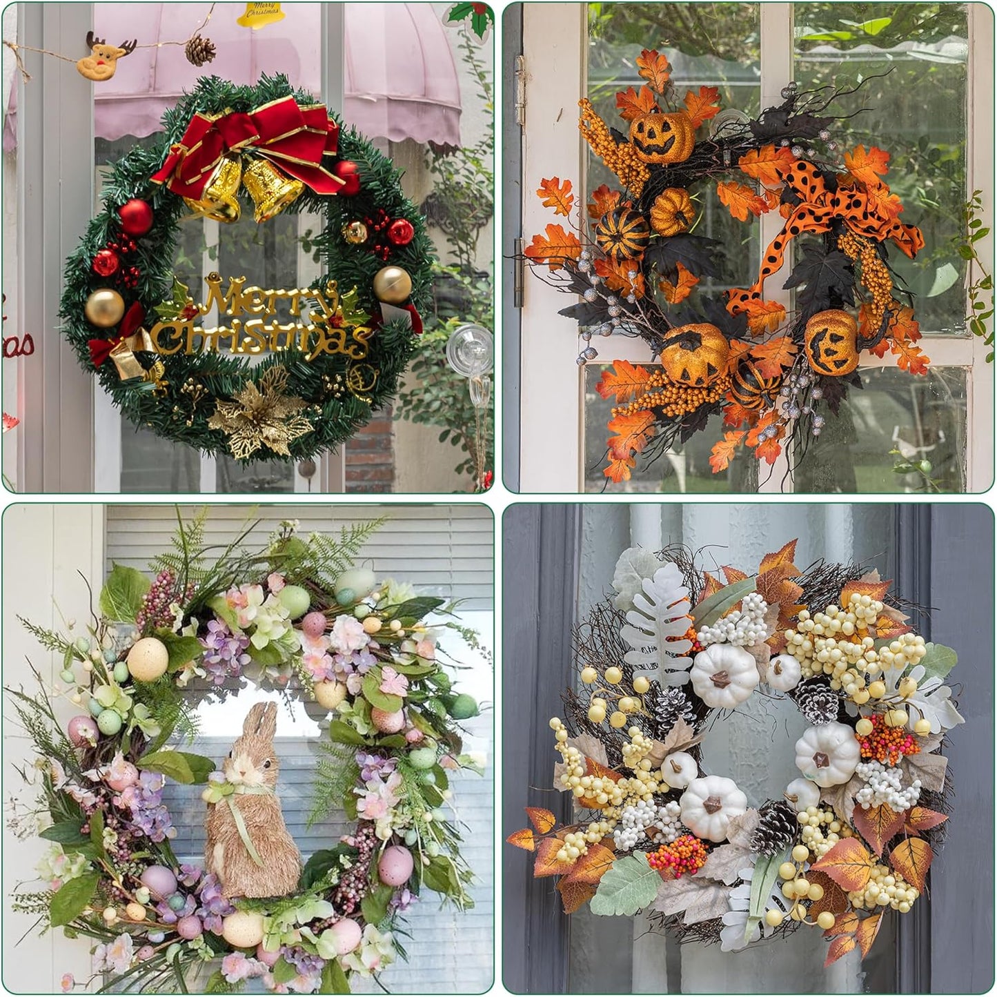 Antimbee Wreath Hangers - Extra Large Suction Cup Hooks for Front Door | Heavy Duty 1.9" Holds Up to 18 Lbs