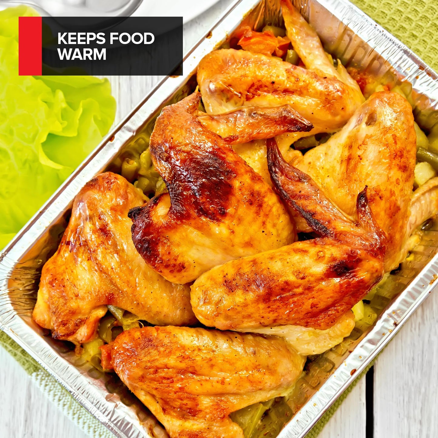 Stock Your Home (20 Pack) Deep Aluminum Pans 9x13, Heavy Duty 4” Deep Foil Pans Disposable Catering Trays, Baking Tins, Large Food Containers for Cooking, Heating, Storage, Serving, Holiday Meal Prep