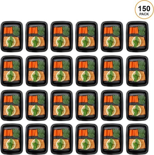 Freshware Meal Prep Containers - 16 oz BPA-Free Food Storage Bento Box - Stackable, 150 Count