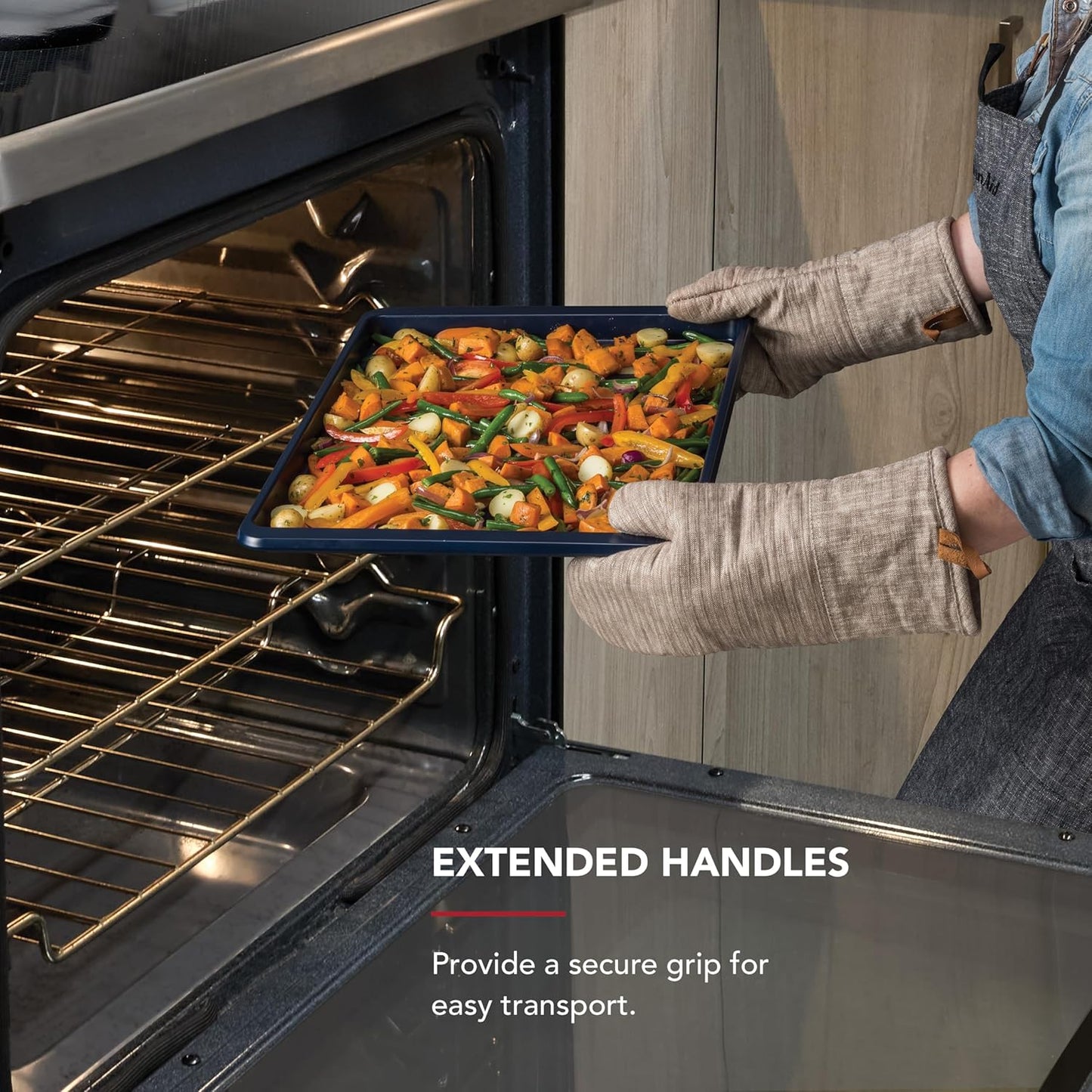 KitchenAid Nonstick Baking Sheet - 13x18in Aluminized Steel in Ink Blue for Perfect Baking