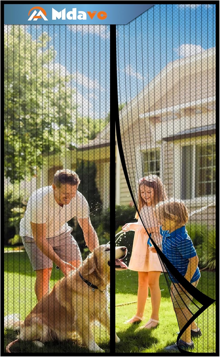 Mesh Screen with Magnetic Closure by [Brand Name] - Heavy-Duty Bug Barrier for Doors (38 x 82 Inch) | Pet and Kid Friendly