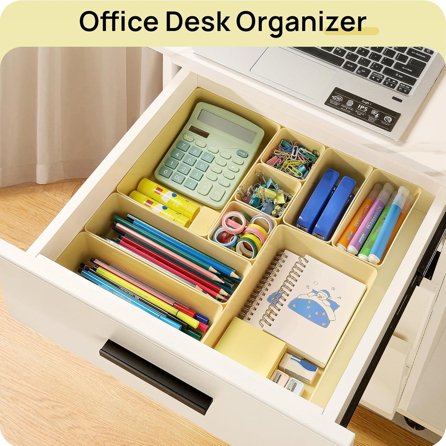 Vtopmart 25 PCS Plastic Drawer Organizers Set - Versatile Storage Bins for Makeup, Kitchen, and Office