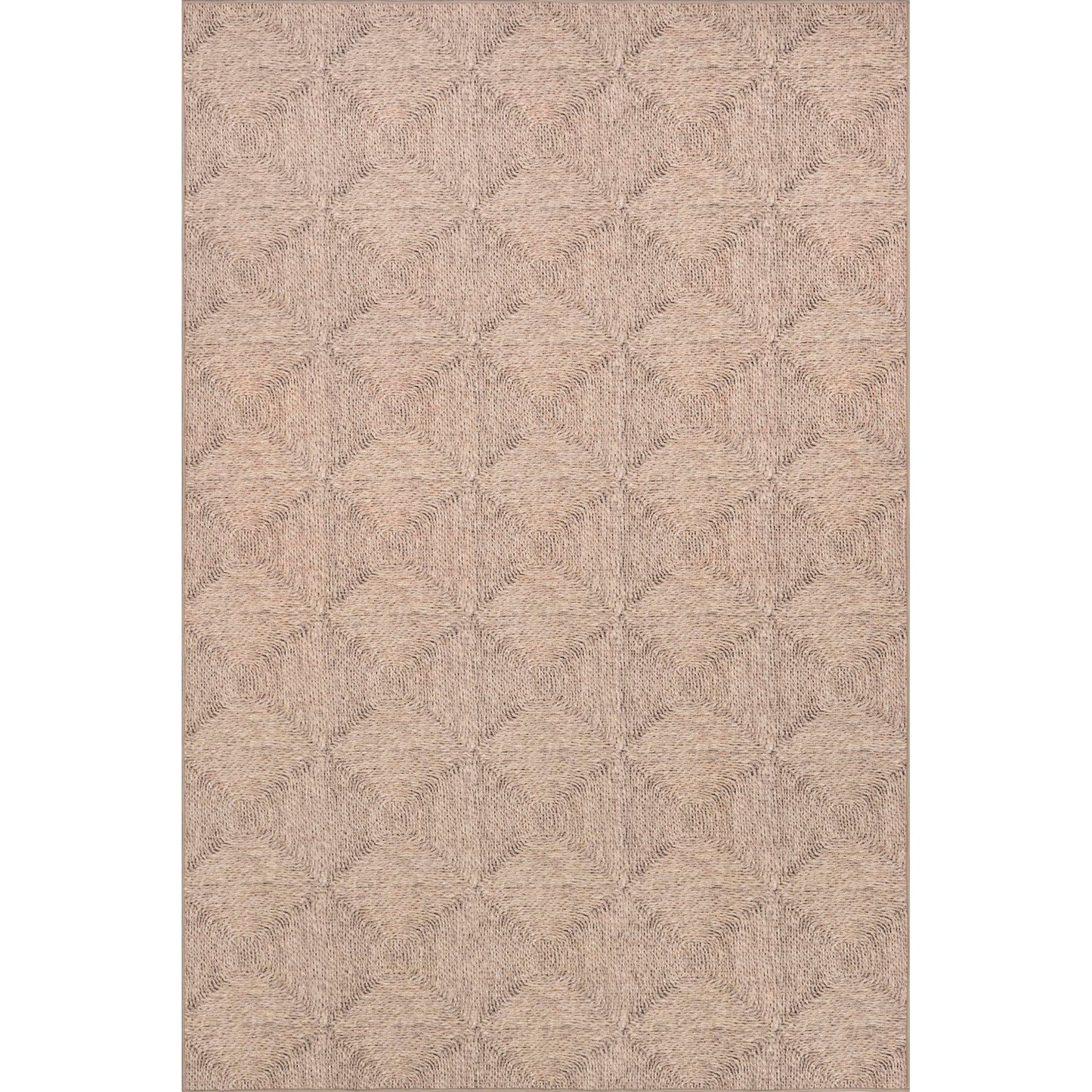 nuLOOM 4' x 6' SpinClean Machine Washable Stain-Resistant Area Rug Low Profile for Living Room, Bedroom, and Dining Room, Joplin Natural