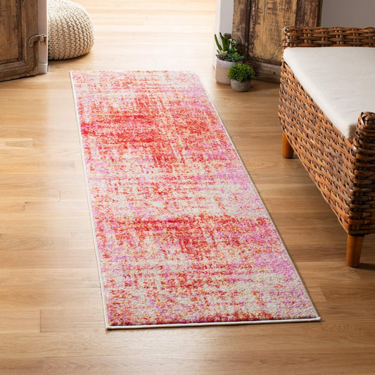 Safavieh Adirondack Collection Area Rug - 2'6" x 10' Runner, Red/Gold, Geometric Design, Ideal for High Traffic Areas in Living Room, Bedroom, Dining (ADR207R)