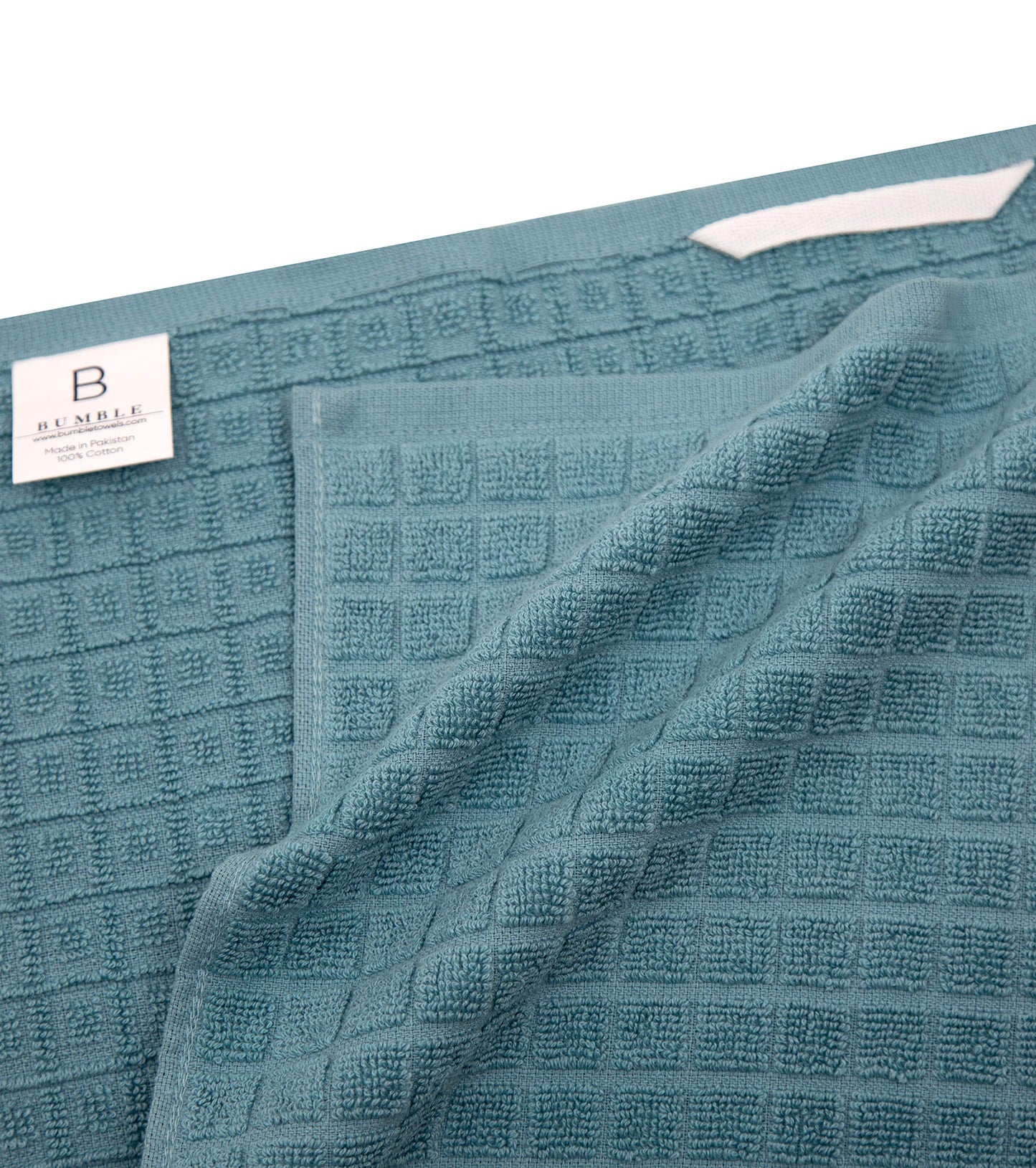 Premium Kitchen Towels (20”x 28”, 6 Pack) | Large Cotton Dish Towels | Flat & Terry Highly Absorbent Kitchen Linen Set with Hanging Loop | Teal Check