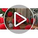 Afniimyapt 3.14 inch Red Velvet Christmas Ornaments, 16 Pcs with Silver Lids and Ropes