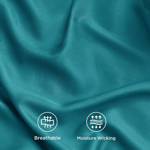 Bedsure Cooling Twin XL Sheets - Breathable Rayon from Bamboo, Soft & Luxurious, Deep Pocket Up to 16 Inches, Turquoise