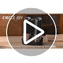 CIRCLE JOY Black Charging Base Electric Salt & Pepper Grinder Set - Auto & Adjustable Coarseness