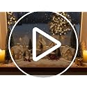 13-Piece Indoor Christmas Village Set with Ceramic Houses & Snowy Trees