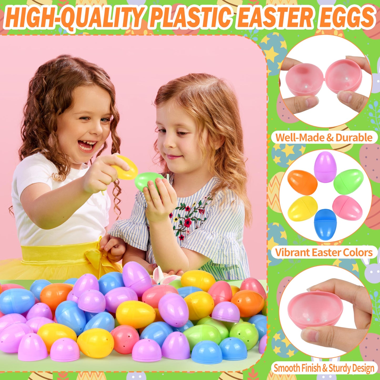 Lavwix 30Pcs Pastel Easter Eggs, 2.4" Fillable Plastic Easter Eggs Empty Colorful Eggshell Bulks for Easter Hunt, Easter Basket Stuffers Filler, Filling Treats, Party Favor, Classroom Prize Supplies