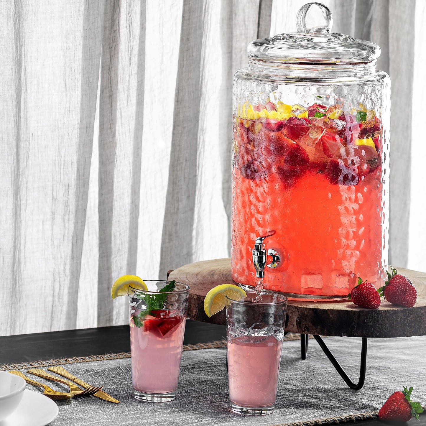 POPLASS Biscayne 18-Piece Family Drinking Glasses Set - Drinking Glassware Set with Highball Cooler, DOF (Double Old Fashioned), and Juice Glasses - 6 Each