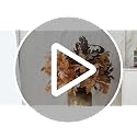 Fall Oak Stems - 6 Pcs 35-Inch Faux Autumn Branches with Foliage, Vintage Brown-Orange Variation