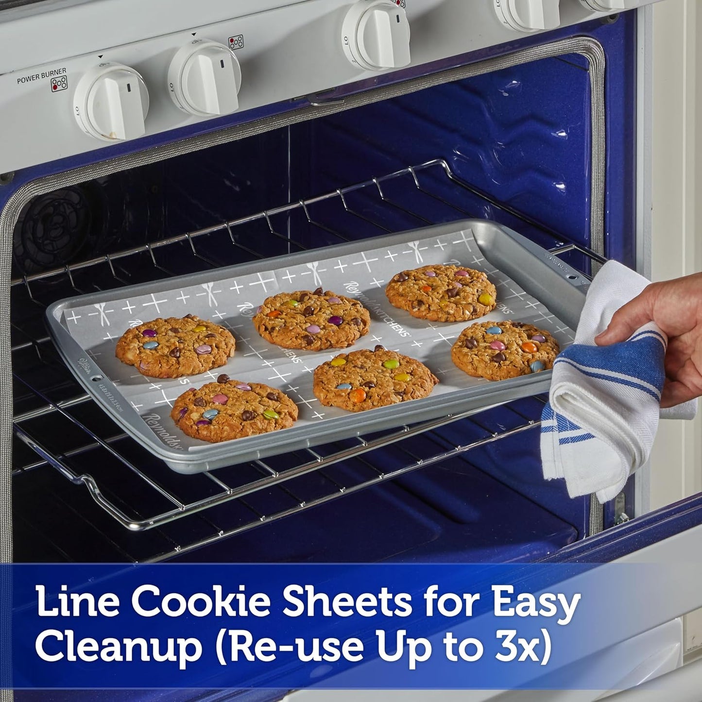 Reynolds Kitchens Pre-Cut Parchment Paper Baking Sheets - 100 Sheets Total, Perfect for Cookies