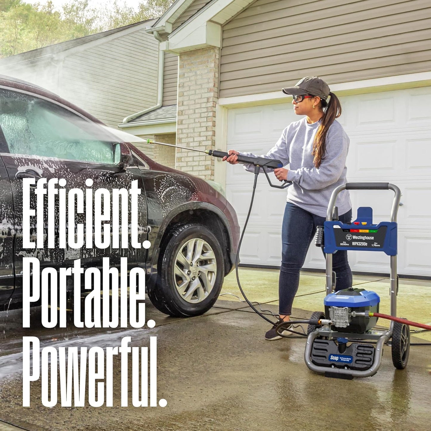 Westinghouse WPX3200E Electric Pressure Washer - 3200 Max PSI, Onboard Soap Tank & 5 Nozzle Set