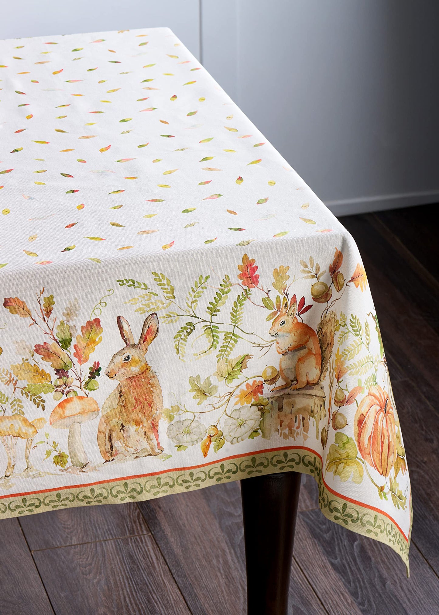 Maison d' Hermine Table Cloth Rectangle Table 100% Cotton 54 x 72 Inches Fall Tablecloth Reusable Everyday Use for Thanksgiving Christmas Decorations Dining Farmhouse Party (Pumpkin Passion)