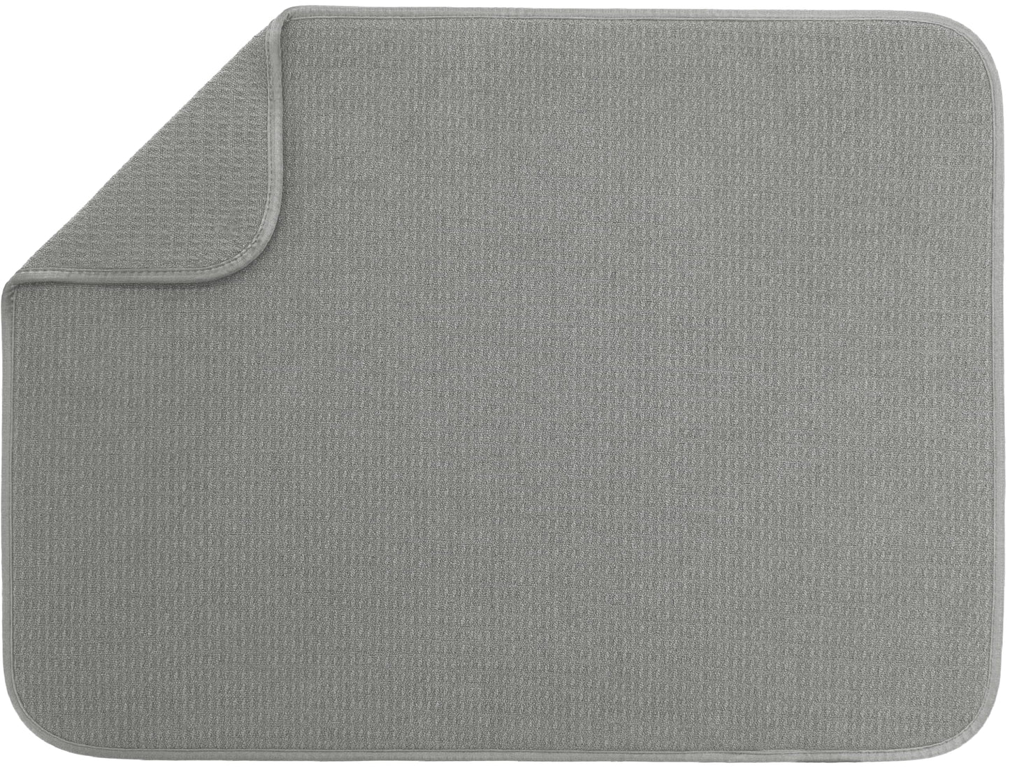 S&T INC. Dish Drying Mat XL, 18” x 24”, Absorbent Microfiber Kitchen Counter Mat, Dish Drying Pad for Dishes, Utensils, Pots and Pans, Extra Large, Grey