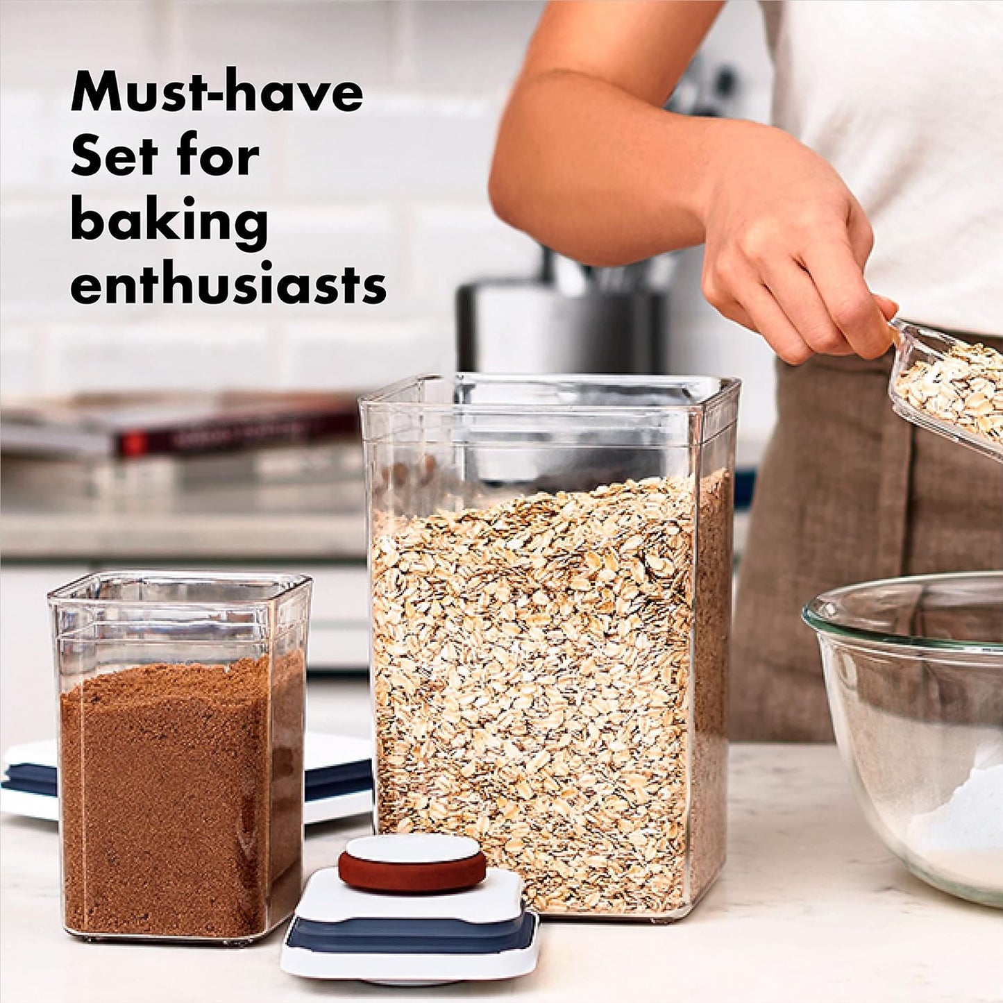 OXO Good Grips Storage Container Set - 8-Piece Baking Essentials for Freshness & Organization