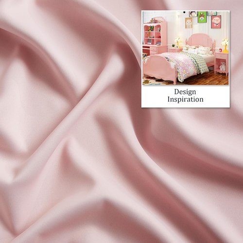 DUALIFE Baby Pink Blackout Curtains - Thermal Insulated Room Darkening Panels, 42 x 63 Inches, 2-Pack