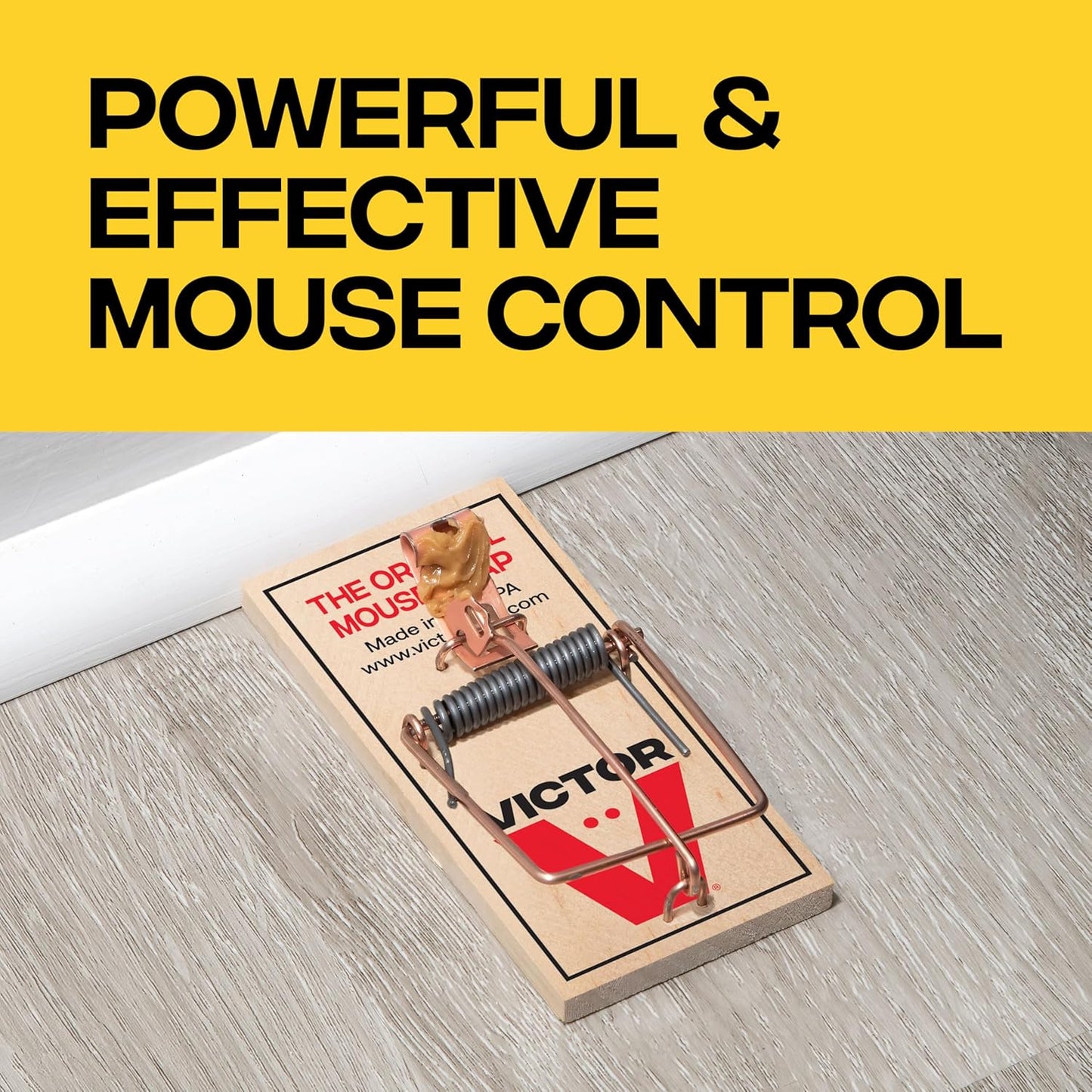 Victor Mouse Traps - Metal Pedal Design, Sustainably Sourced FSC Wood | Pack of 12