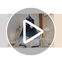 Kertnic Night Sky Ruffle Princess Bed Canopy for Girls Room Decoration, Mosquito Net & Play Tent