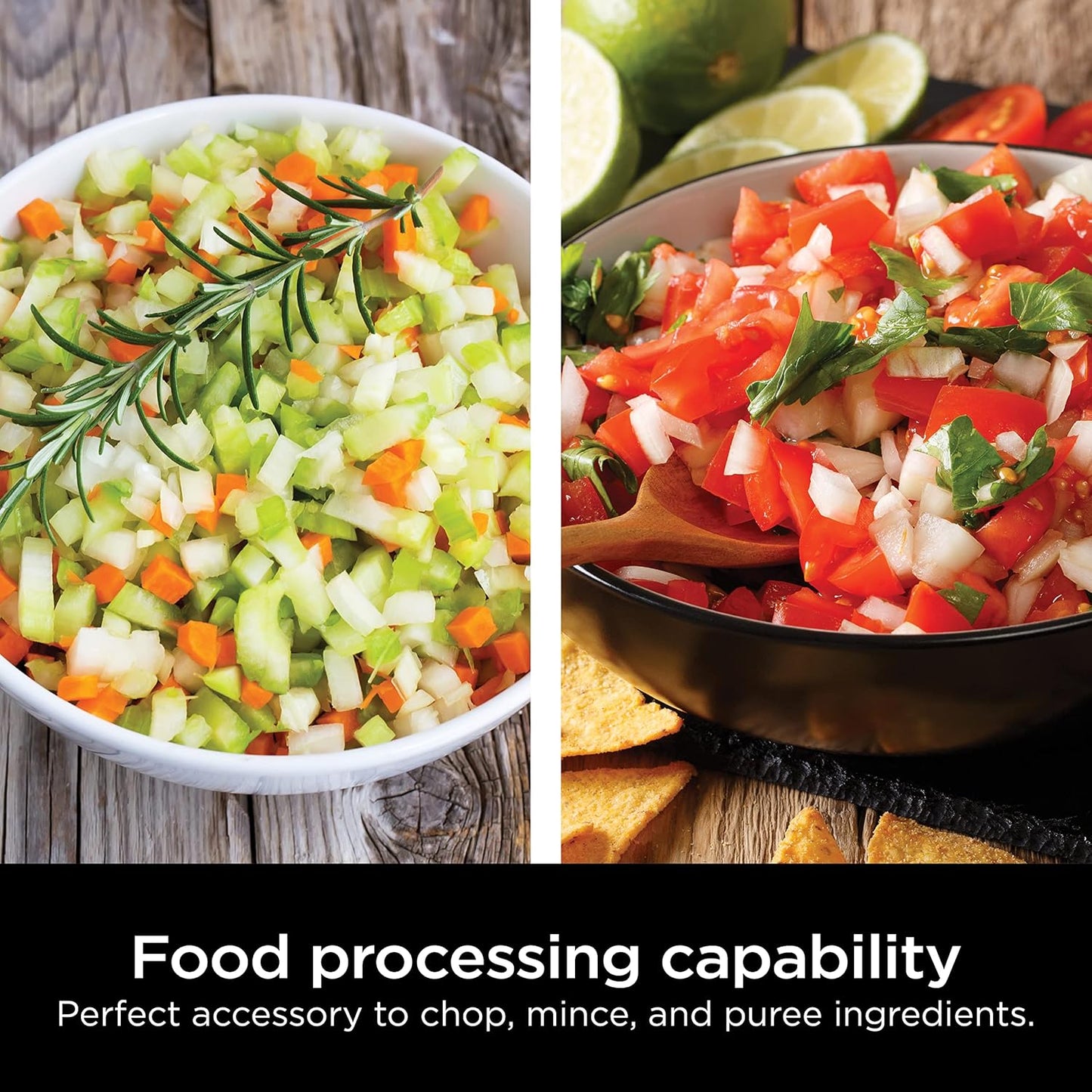 Ninja Foodi Power Chopper - 3-Cup Food Processor Bowl Accessory | Includes Bowl, Lid & Blade | Black