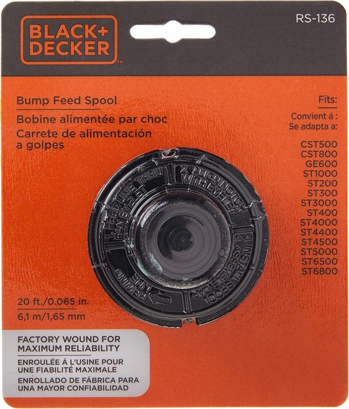 BLACK+DECKER Trimmer Line - 20-Foot, 0.065-Inch Diameter | Durable Pack of 2 for Efficient Trimming