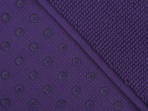Cotton Paradise 100% Cotton Bath Mat - Non-Slip, Soft & Absorbent | Quick-Dry, 20x34 Inch, Purple