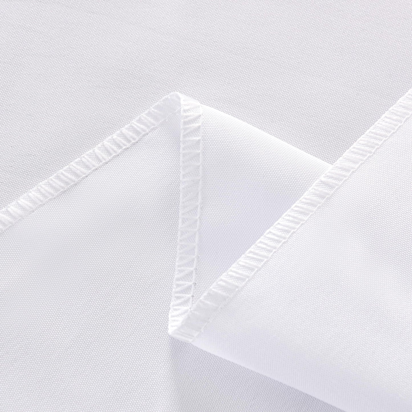 ZarzaaSik 6-Pack 90x132 inch White Table Cloths, Solid Stain and Wrinkle Resistant Oblong Tablecloth, Premium Plain Weave Polyester Fabric Rectangle Table Linen Covers for Hotel, Wedding