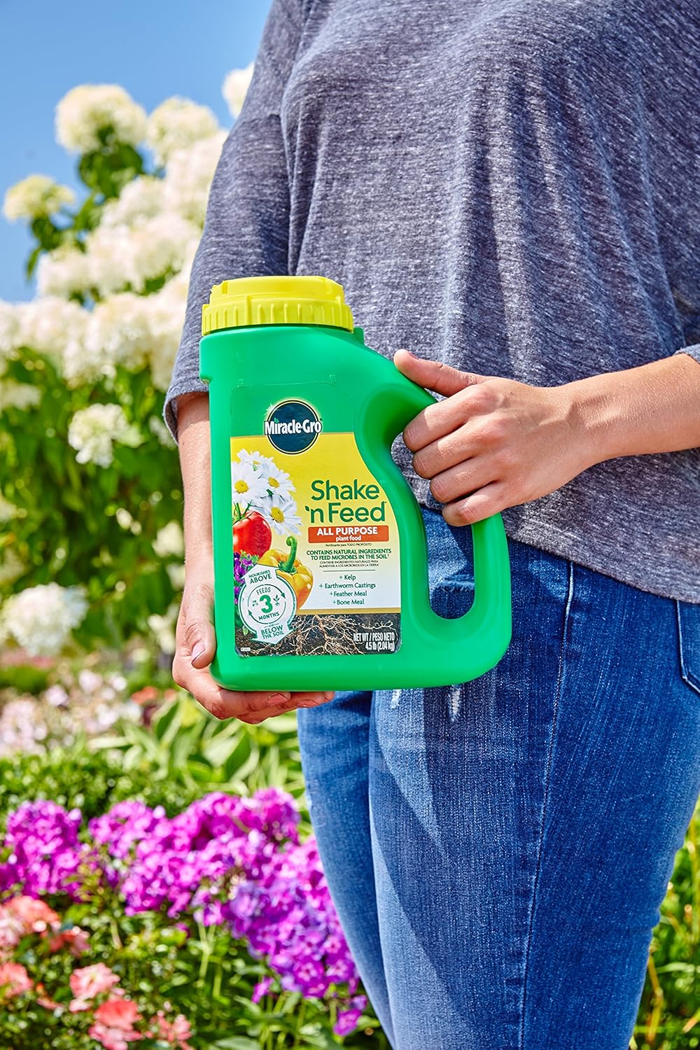 Miracle-Gro Shake 'N Feed All Purpose Plant Food - 4.5 lbs for Indoor & Outdoor Plants | Feeds for 3 Months (6-Pack)