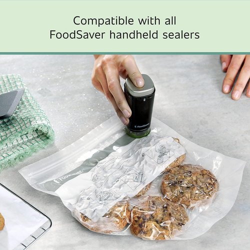 FoodSaver Vacuum Zipper Bags - 1-Quart BPA-Free Multilayer Construction for Freshness