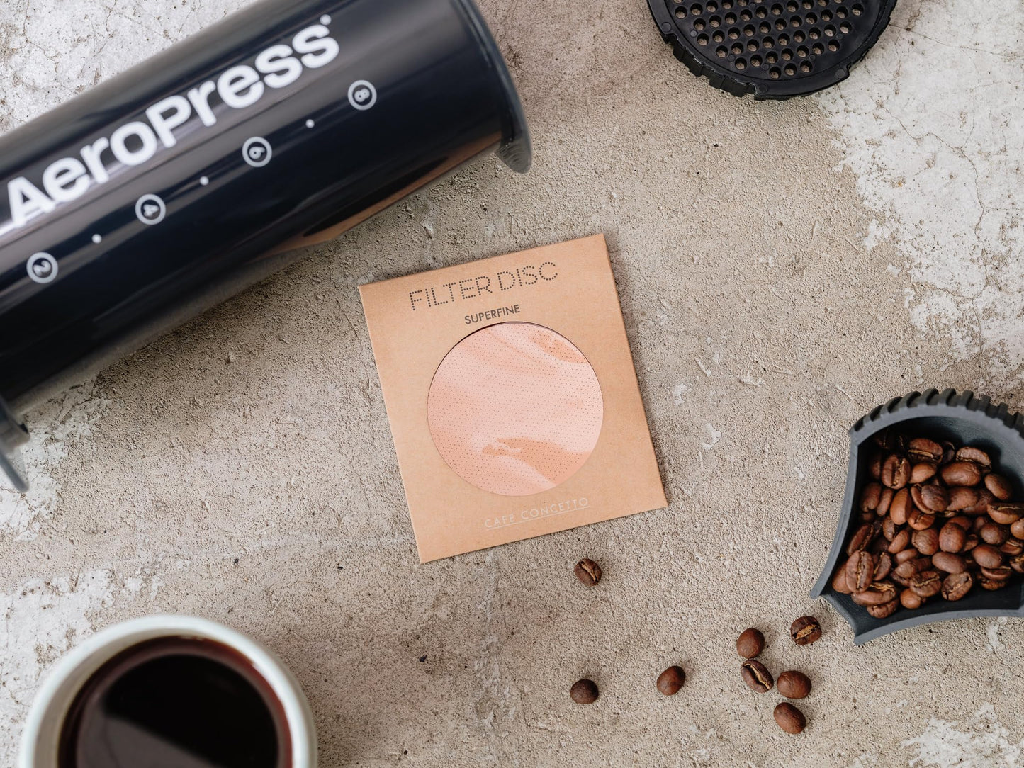 Filter for use in AeroPress XL Coffee Makers (Superfine XL) - Premium Replacement Disc - Reusable Metal, Titanium Coated Stainless Steel. Upgrade Your Mesh or Filter Papers