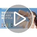 64oz Glass Water Bottle with Straw & Handle - White - Motivational Time Marker