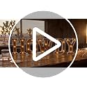 Anglechic HoHoHo Candy Cane Light Up Letters – 6 Piece Table Décor, 6.3 x 4.7 x 2.4 in