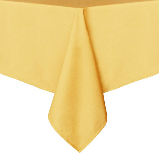 sancua Rectangle Tablecloth - 90 x 156 Inch - Water Resistant Spill Proof Washable Polyester Table Cloth, Decorative Fabric Table Cover for Dining Tables, Buffet Parties and Camping, Yellow