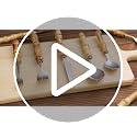 Silver Bamboo Flatware Set for 12 - 60 Pieces - Rustic Dinner Utensils