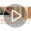 Kids Bookcase with 4-Tier Scalloped Design Montessori Toddler Wood Shelf