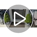 30" Artificial Boxwood Topiary Trees for Outdoor Set of 2