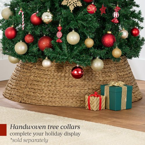 Best Choice Products Artificial Christmas Tree, 6ft Premium Unlit Hinged Design, Dense Branches Realistic Holiday Décor w/Easy Assembly, Base