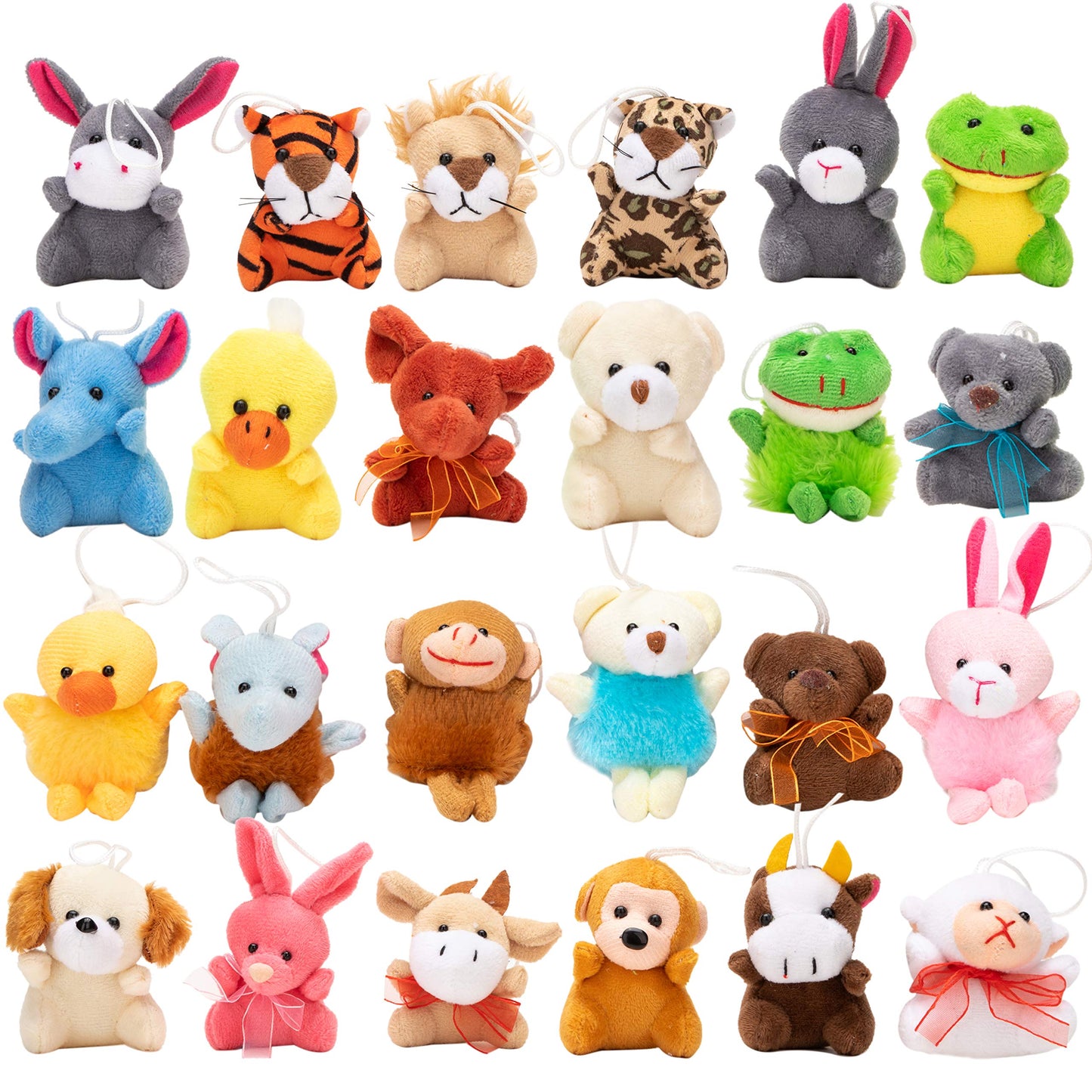 JOYIN 48 Pcs Prefilled Easter Eggs Filled with Plush Animal Toys for Easter Eggs Hunt, Basket Stuffers Fillers, Kids Party Favor, Classroom Prize Supplies