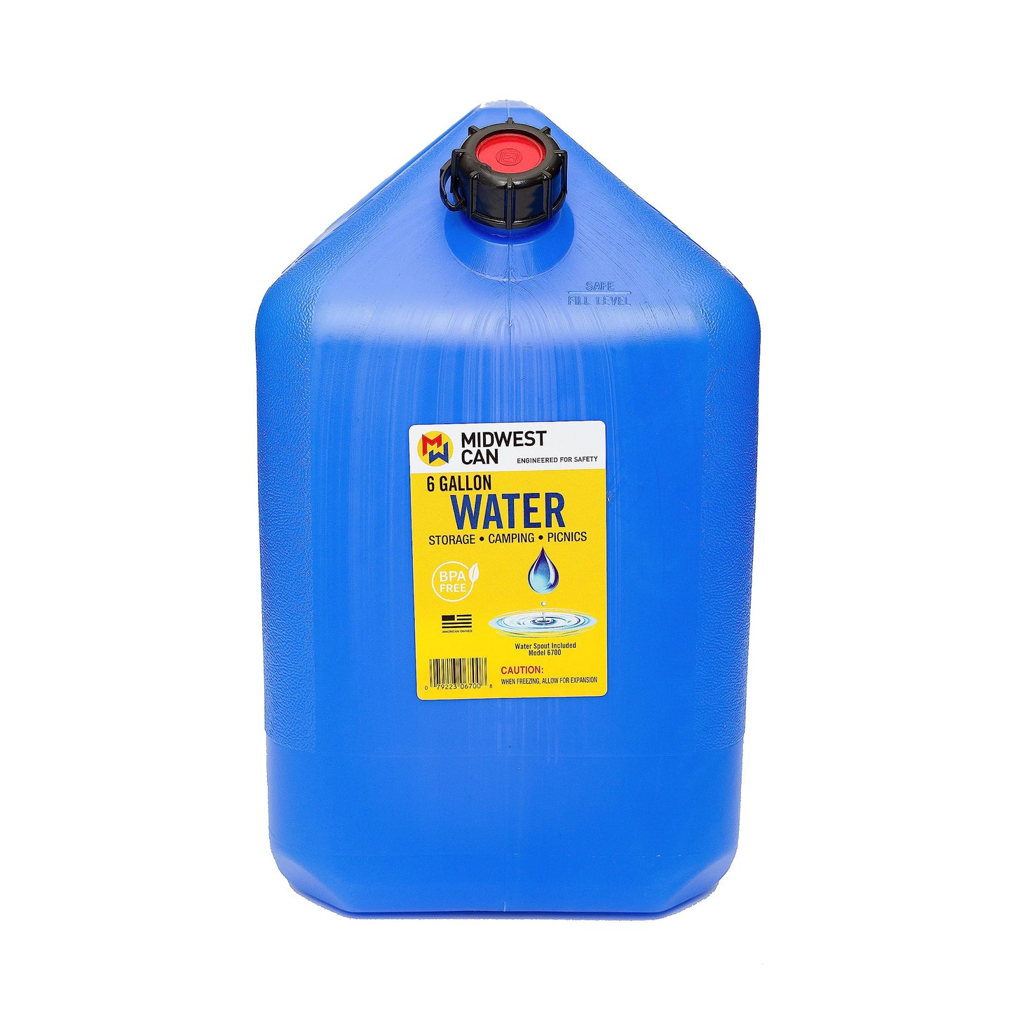 Midwest Can Company 6 Gal Blue Wtr Can 6700