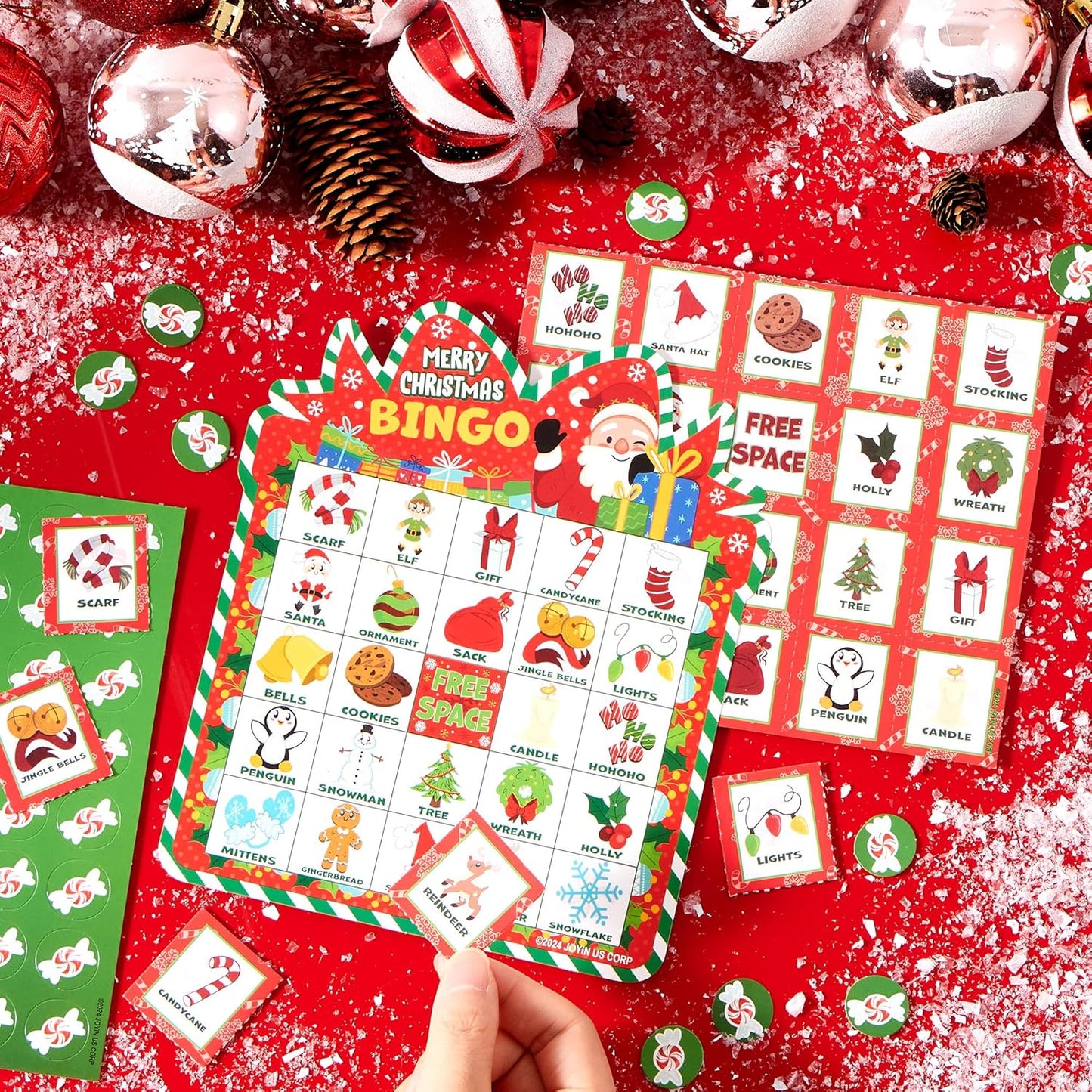 JOYIN Christmas Bingo Cards - Fun 30-Player Game for Kids & Family | Holiday Indoor Party Activity