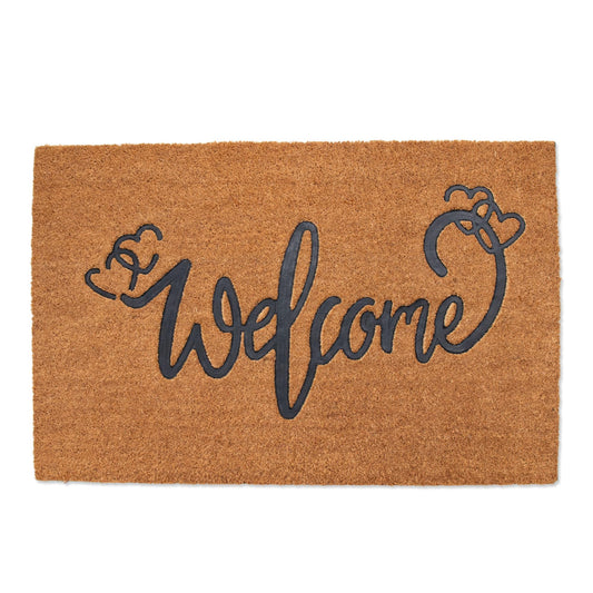 RAG TAG MATS Coir Floor Mats & Door Mat - Doormat for Outdoor Indoor Entry - Engraved Writing Front Door Floor Mat - Entrance Mat - Door Mats - Non-Slip Doormats Welcome floormats - 24" x36”