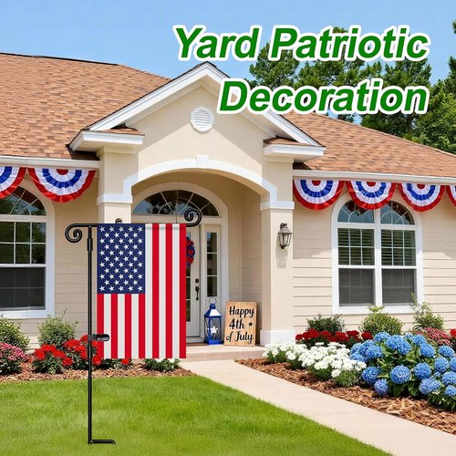 HOOSUN Garden Flag Stand - Sturdy Outdoor Holder for Yard Flags with Tiger Clip | Durable Lawn Decoration