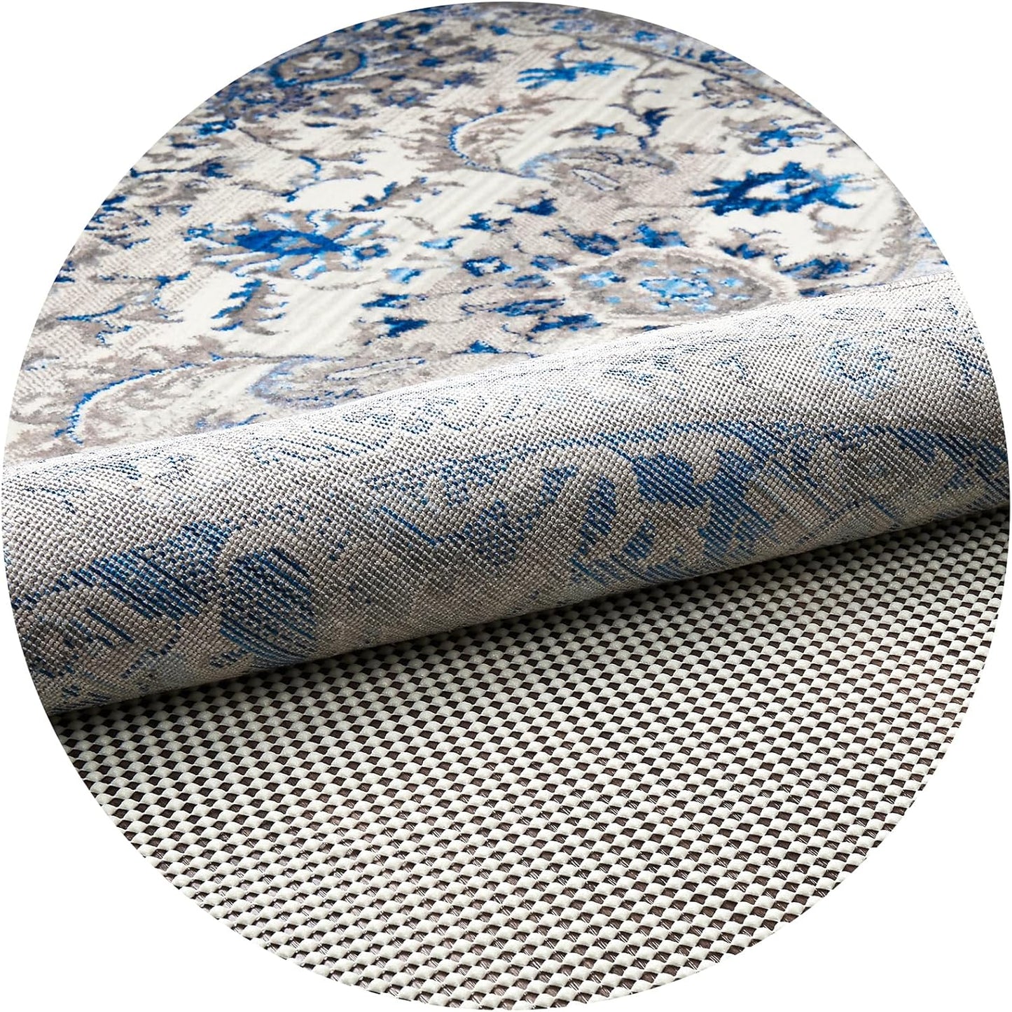 Veken Round Rug Pad Gripper - 4 Ft Non-Slip Protection for Hardwood Floors