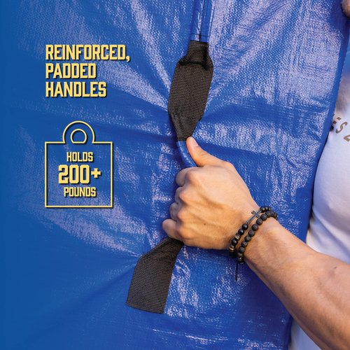 Cali King Mattress Bags - 2 Pack Extra-Thick Reusable Storage Bags with Zippered Closure and 8 Handles for Moving Protection