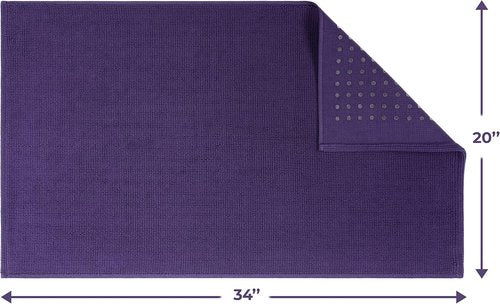 Cotton Paradise 100% Cotton Bath Mat - Non-Slip, Soft & Absorbent | Quick-Dry, 20x34 Inch, Purple