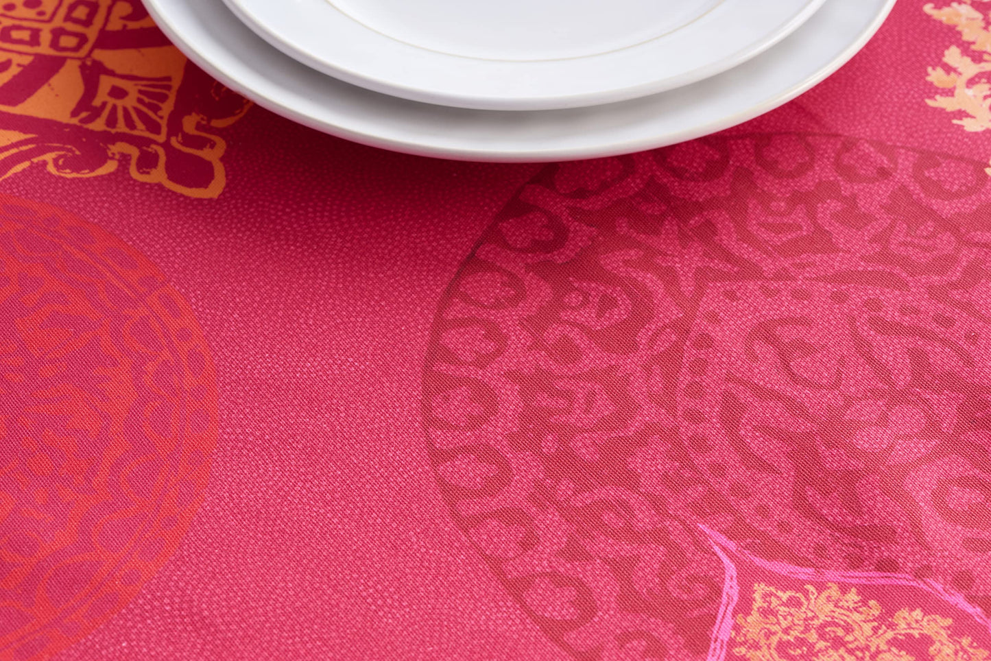 Maison d' Hermine Table Cloth Square Table 100% Cotton 54 x 54 Inches Fall Tablecloth Reusable Everyday Use for Thanksgiving Christmas Decorations Dining Farmhouse Party (Versailles)