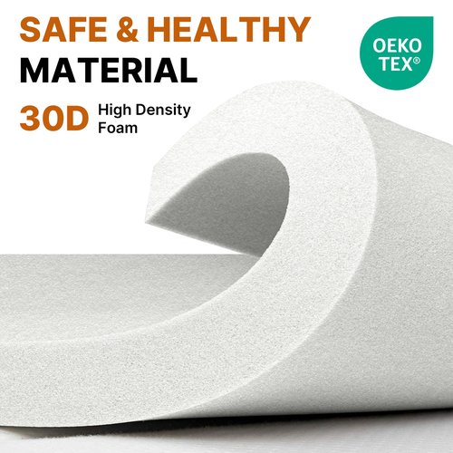 GAIALOOP 4 INCH Extra Thick Memory Foam Camping Mattress, 30D Foam Camp Pad for Car Tent Cot, Roll Up Mattress for Guests Sleepovers RV Truck Camper[Cot:72 * 24 * 4"]