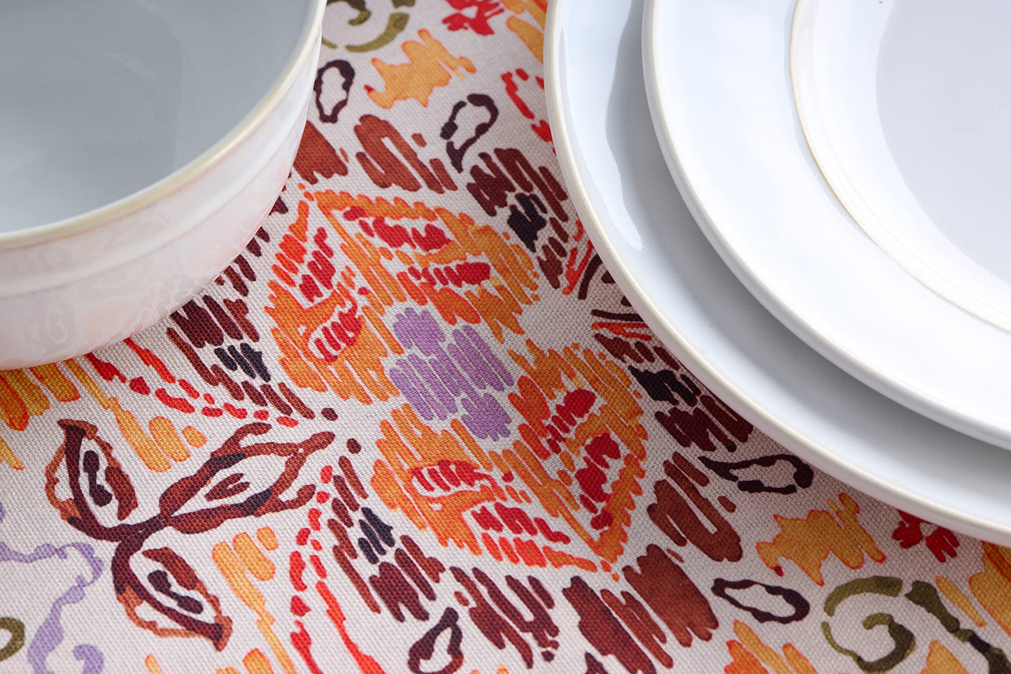 Maison d' Hermine Table Cloth Rectangle Table 100% Cotton 60 x 108 Inches Fall Tablecloth Reusable Everyday Use for Thanksgiving Christmas Decorations Dining Farmhouse Party (Damask)